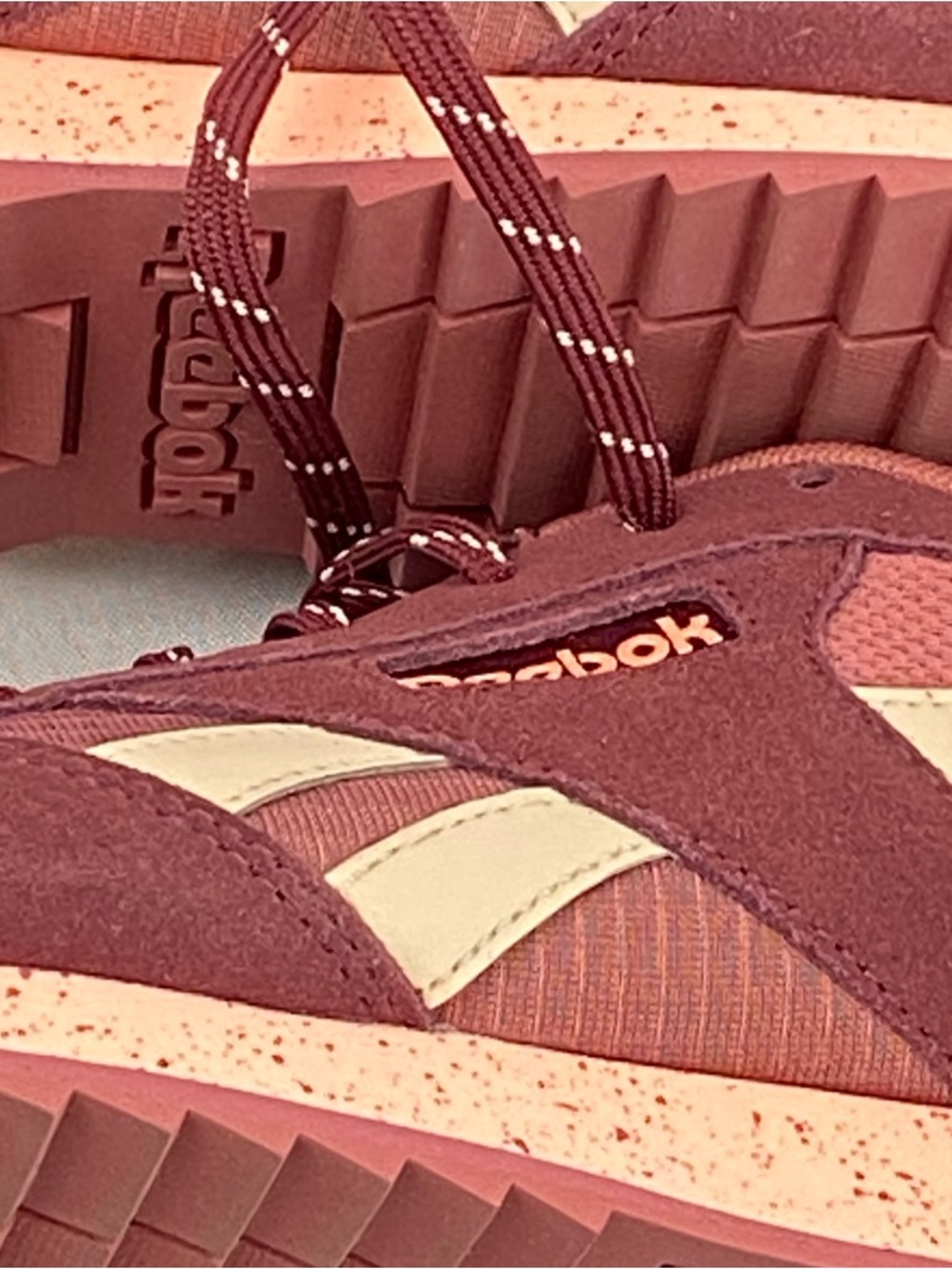 Reebok Classic Suede Leather & Fabric Lace-up Rose Buff  Harmon TL Sneakers NWOT - Picture 8 of 10